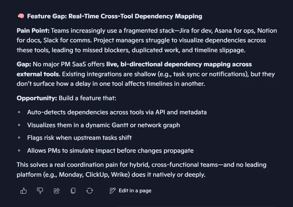 Perplexity, Microsoft Copilot, SaaS market gap analysis)
